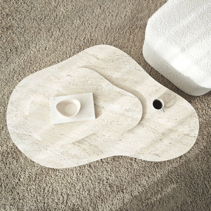 Hanah Home Mesa de centro Melted - Travertino